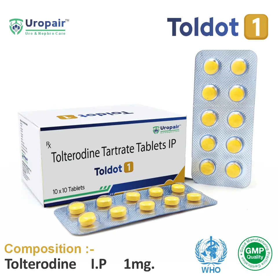 Tolterodine 1mg Tablet PCD Pharma Franchise